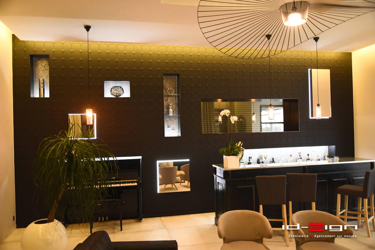 Salon et bar moderne